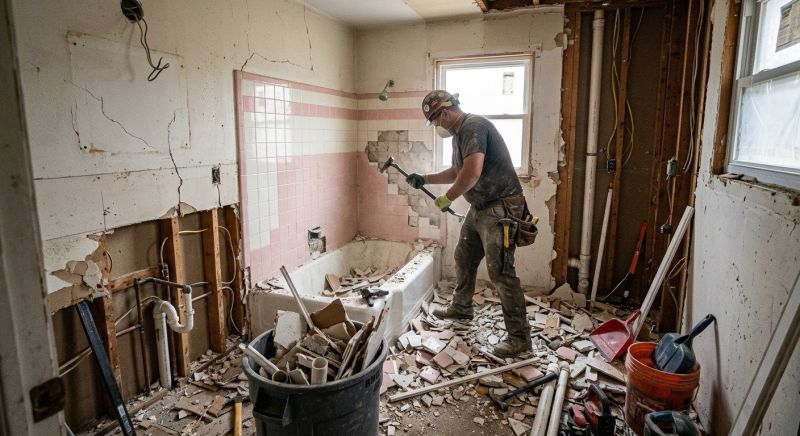 Bathroom Demolition in Bergen County, NJ