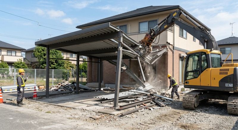 Carport Demolition in Bergen County, NJ