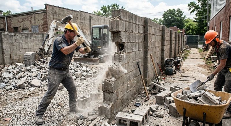 Concrete Wall Demolition in Sacramento, CA