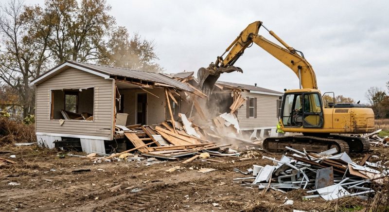 Double Wide Demolition in Bergen County, NJ