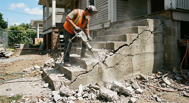 Concrete Steps Demolition in Bergen County, NJ