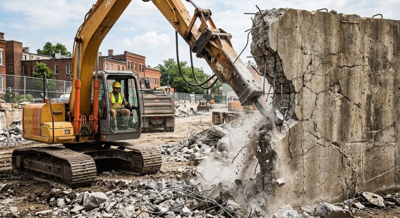 Concrete Wall Demolition in Bergen County, NJ