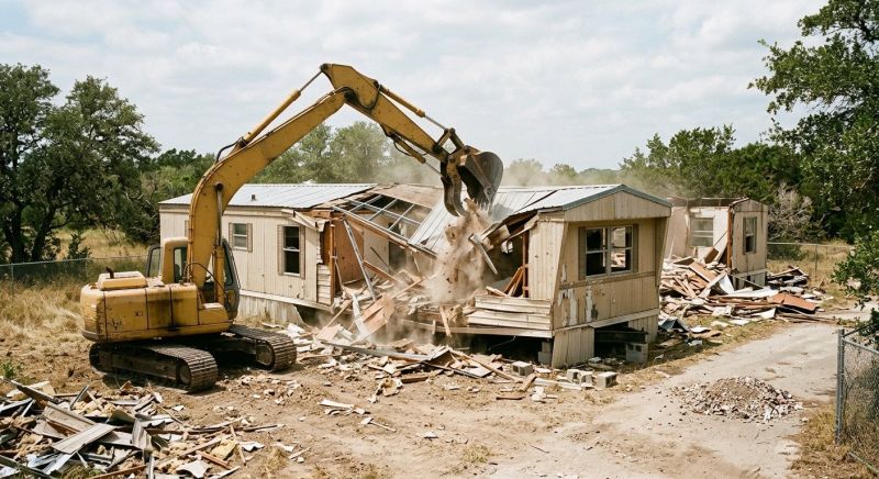 Double Wide Demolition in Houston, TX
