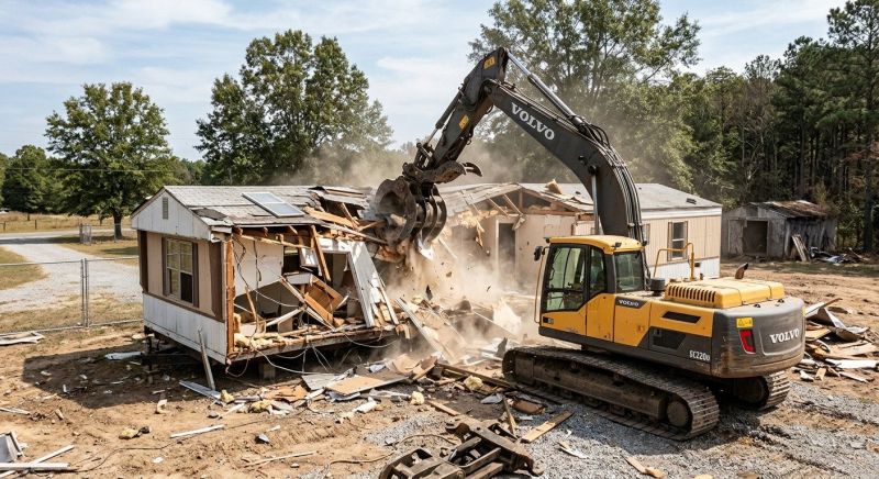 Double Wide Demolition in Katy, TX