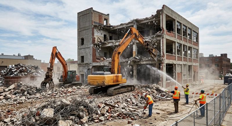 Factory Demolition in Bergen County, NJ