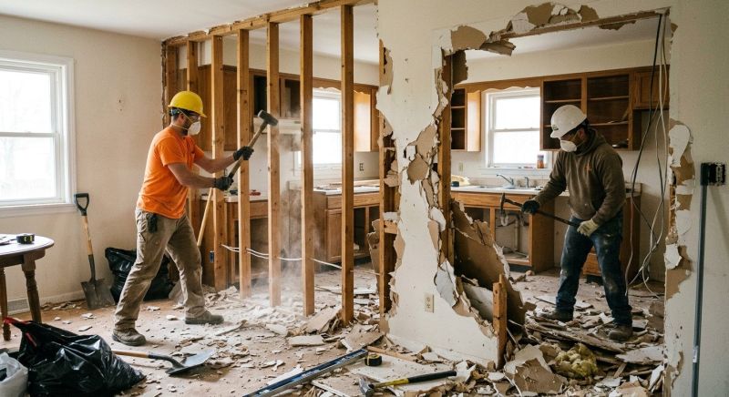 Kitchen Wall Demolition in Sacramento, CA