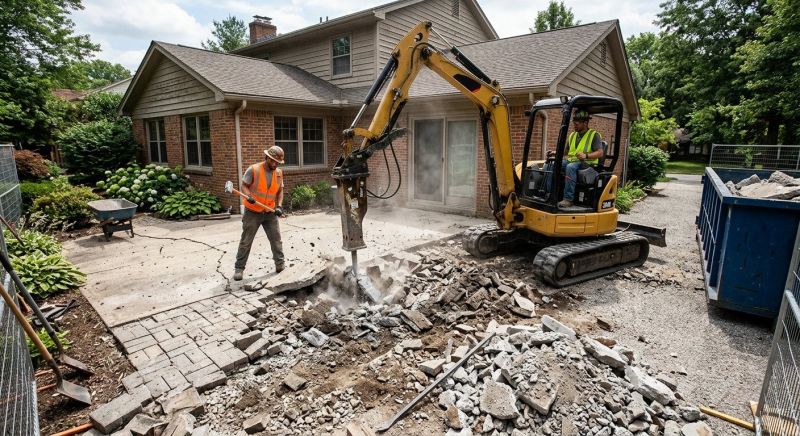 Patio Slab Demolition in Bergen County, NJ