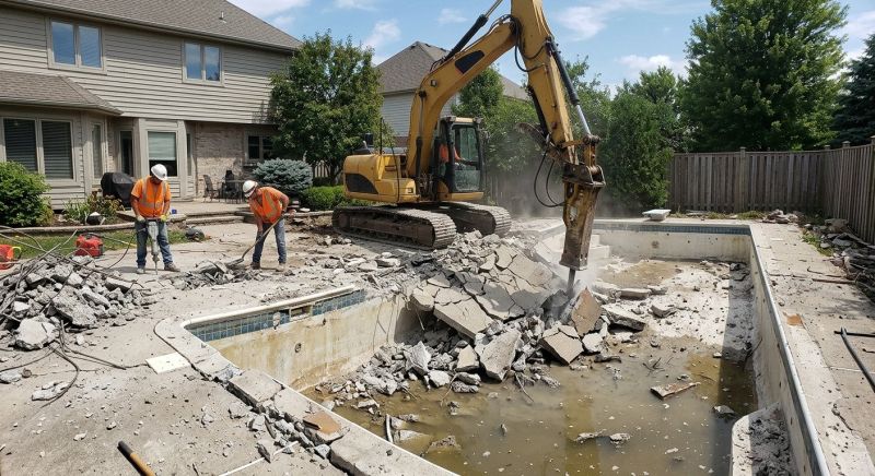 Pool Deck Demolition in Bergen County, NJ