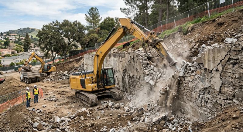 Retaining Wall Demolition in Bergen County, NJ