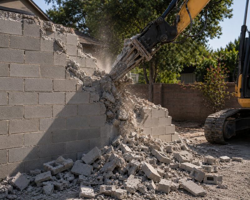 Retaining Wall Demolition in Bergen County, NJ
