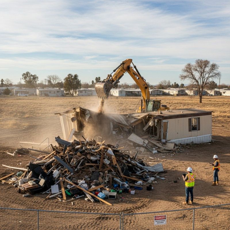 Trailer Home Demolition in Houston, TX